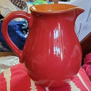 Crate&Barrel Red Pitcher